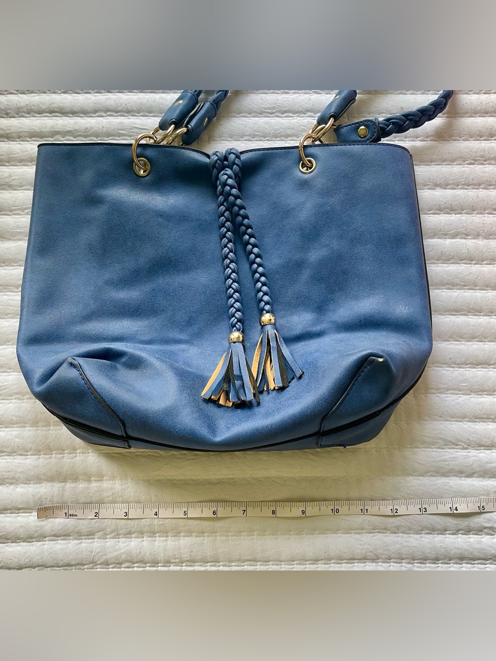 Imoshion Blue Braided Shoulder Bag - Picture 10 of 13
